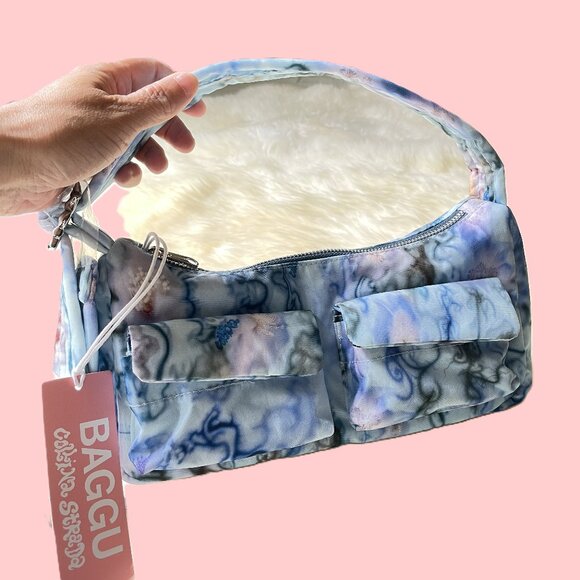 BAGGU x Collina Strada - NWT Cargo Shoulder Bag - Blue Thorns - Picture 7 of 7
